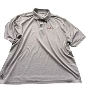 Antigua Mens Kentucky Derby Polo XL Gray Performance Pique Golf DadCore